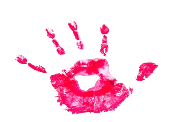 Impressão de mão de cor — Fotografia de Stock