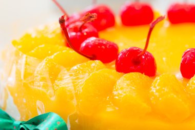 Meyve pasta kapatın