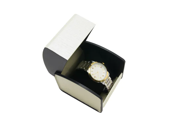 Luxury watch on a box Stock Picture