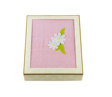 Beyaz arkaplanda izole edilmiş havlu