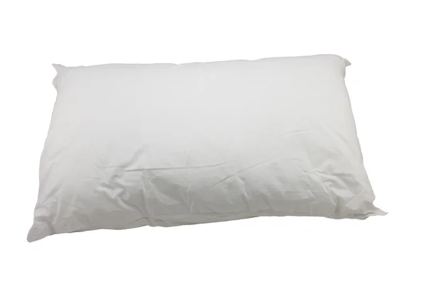 Біла подушка на білому тлі — стокове фото