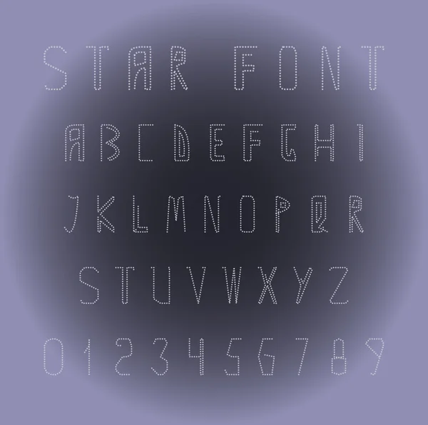 元のフォントと星からの数字 — ストックベクタ