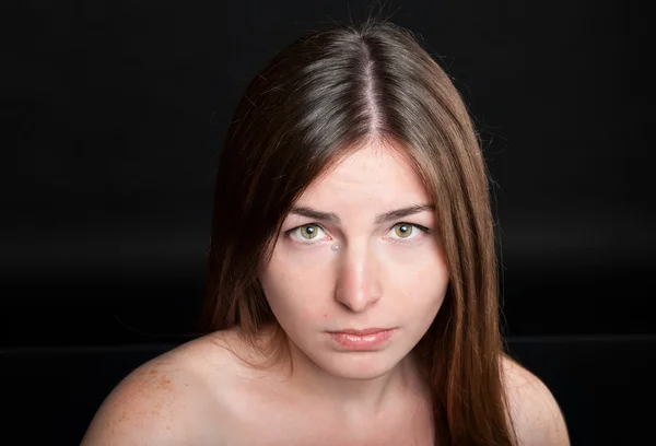 Attractive woman with tears on her face — Stock Photo, Image