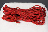rote Seile für Shibari