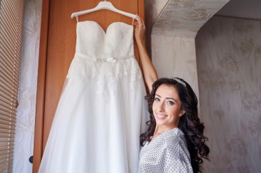 Güzel gelin elbise yapmaya ile düğün günü sabah