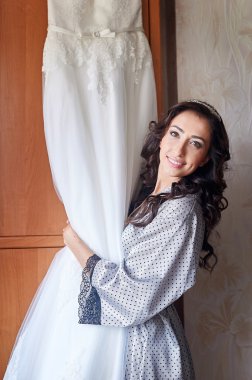 Güzel gelin elbise yapmaya ile düğün günü sabah