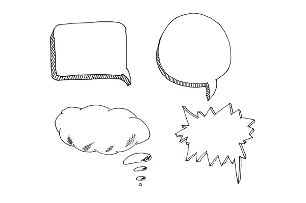Ícones de bolhas de fala definidos com lugar para o seu texto — Fotografia de Stock