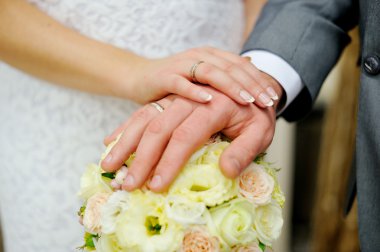 Gelin ve damat buket gül