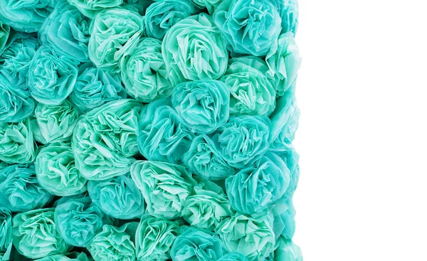 Turquoise paper pom-poms and a place for your text — Stock Photo, Image