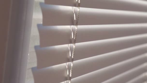 Odasında modern plastik perde Blinds — Stok video