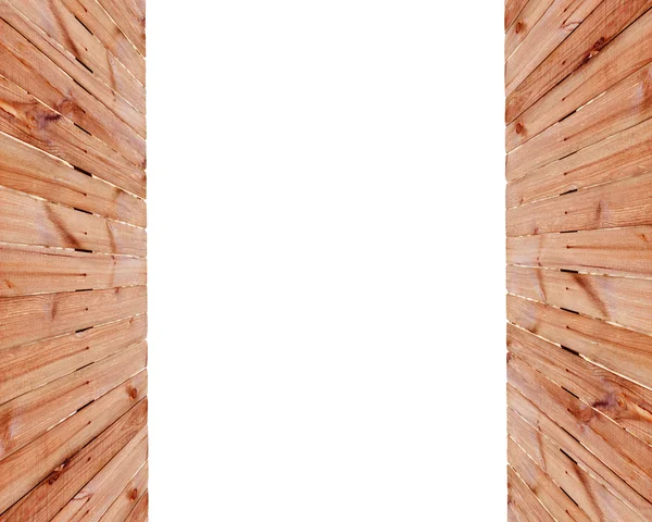 frame of a wooden fence on the sides with space for text