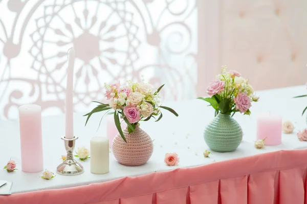 Dekoration av blommor för vigseln — Stockfoto