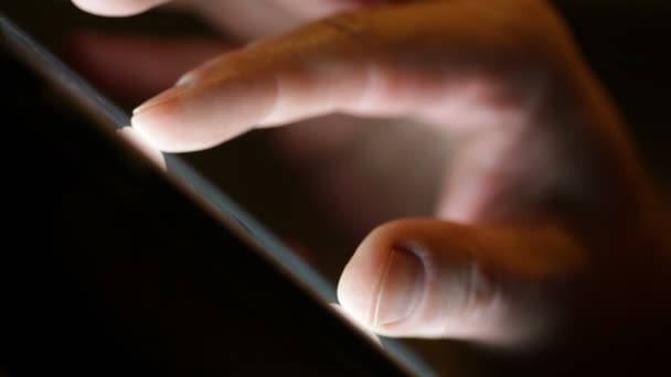 Closeup Of A Business Mans Hand Using Cellphone near window — Stock Video