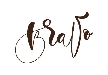 Bravo vektör turuncu eli pozitif alıntı yaparak çekti. Kaligrafi, iş kartı, afiş ve poster için ilham verici ve motive edici bir slogan