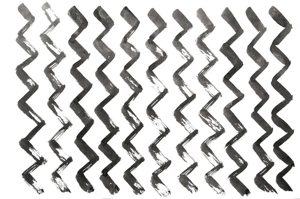 Μαύρο βαμμένο υδατογραφία υφή. Υδατογραφία λεκέδες μελάνι βούρτσα. Χέρι ζωγραφισμένο σε λευκό αφηρημένο μοτίβο φόντου — Φωτογραφία Αρχείου