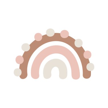 Sanat İskandinav gökkuşağı renk fırça darbesi. Doğum günü davetiyesi ya da bebek partisi için bebek tasarımı, poster, kıyafet, çocuk odası duvar sanatı ve İskandinav kartpostalı