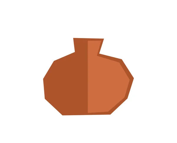 Abstrakte trendige Vase mit handgezeichneten Vektoren. Design Illustration für Interieur-Element. Vase isoliert auf weißem Hintergrund vorhanden. Skandinavischer Minimalismus. Moderner Druck, Boho-Poster. Wohnkultur — Stockvektor