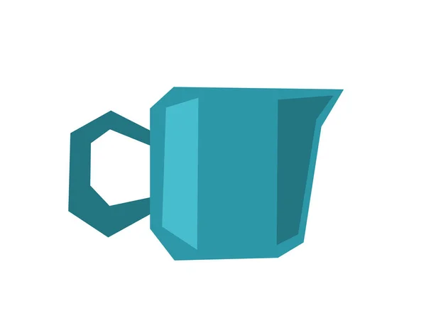 Εικονίδιο φορέα καφέ ή κούπα γάλακτος απομονωμένο σε λευκό φόντο. Εικονογράφηση της γεωμετρίας πολυγωνική τέχνη. Εικονίδιο κύπελλο για infographic, ιστοσελίδα ή εφαρμογή. Μπλε εικονίδιο σχεδιασμένο στοιχείο — Διανυσματικό Αρχείο