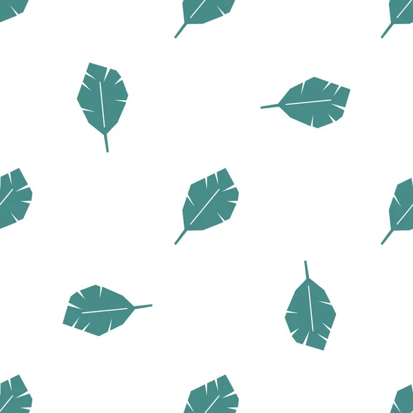 Ручные рисованные каракули тропический бесшовный узор с зелеными листьями. Лист повторяется фон. Векторный яркий принт для дома, обои, настенный арт-декор. элементы дизайна — стоковый вектор