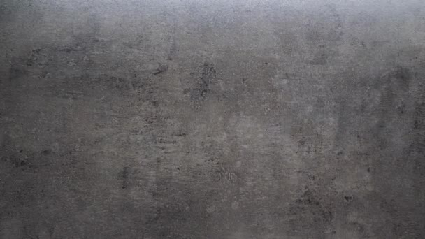 Dirty cement background with drops of coffee. Grunge abstract with place for your text. HD video motion footage — Stock Video