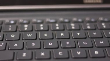 Black Laptop Computer Keyboard With Different Buttons, 4 k video motion in ProRes 3840x2160
