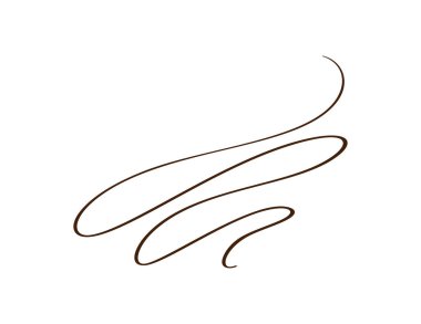 Soyut Vektör Dalgası hat ayırıcı hattı. Kahverengi çizim. Posterler ve el ilanları hikayesi için tasarım unsuru