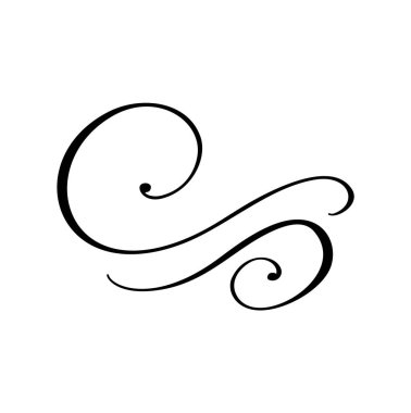 Vector vintage hat hat hat ayırıcı ve ayırıcı, girdap ve köşe dekoratif süs. Çiçek hattı filigran tasarım elementi. Davet veya menü sayfası illüstrasyonu için kıvrım ögesini zenginleştir