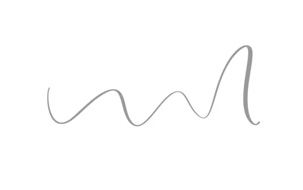 Absztrakt vektor hullámos kalligráfia vonal elválasztó. Fekete illusztráció. A plakátok és szórólapok tervezésének eleme történet — Stock Vector