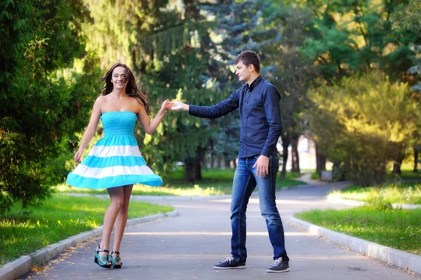 A man and a woman dancing — Stock Photo, Image