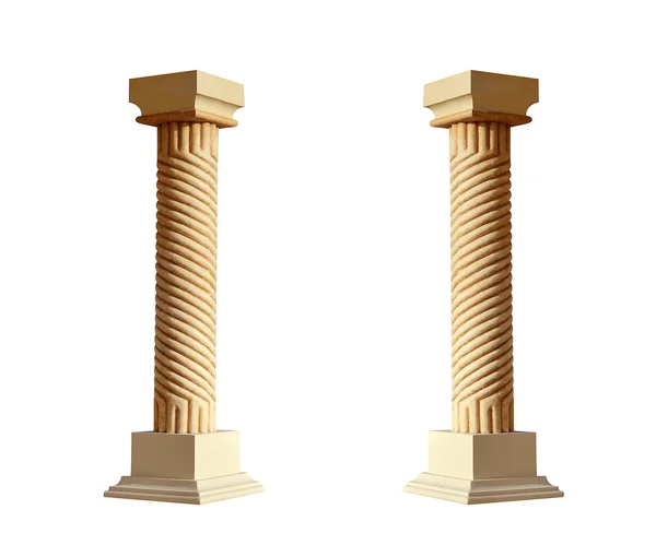 Greek architectural column isolated on white background — Stock Photo, Image