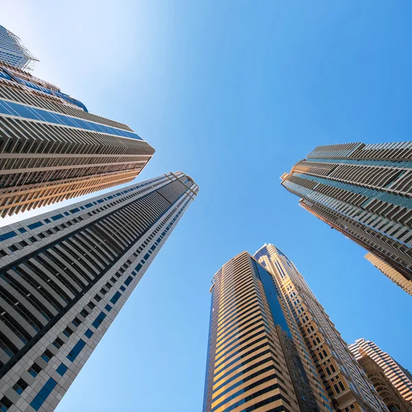 Abstract business background with office building skyscrapers — Stock Photo, Image