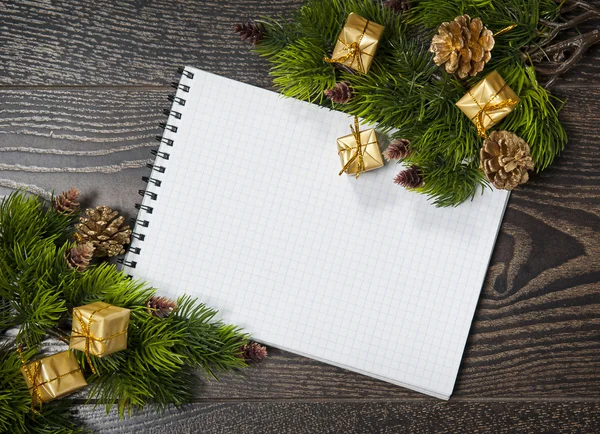 Weihnachtsnotiz mit Platz für Ihren Text — Stockfoto