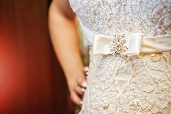 Element of the bride dress — Stock Photo, Image