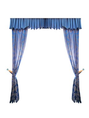 beyaz izole tiyatro veya sinema mavi perde çerçeve 