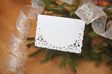 Metniniz için yer ile Noel arka plan kartı
