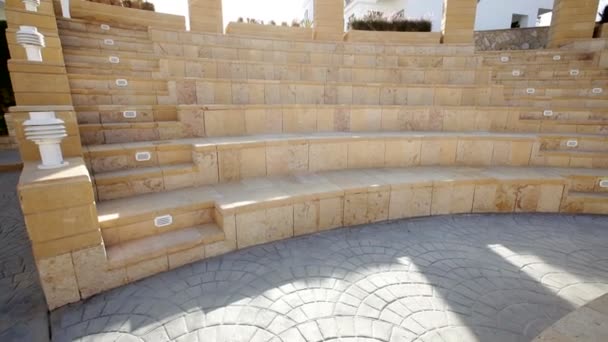 Amphitheater on the territory of the hotel — Stock Video