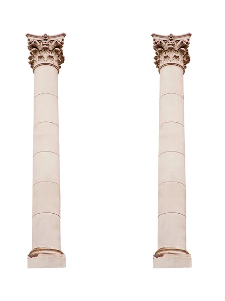 Colonnes sur fond blanc — Photo