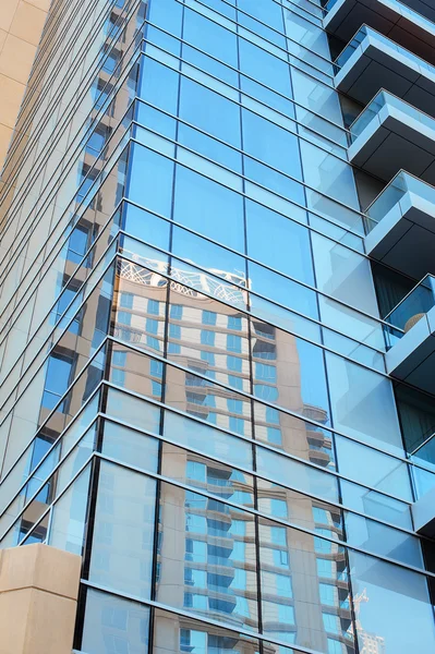Bakgrund glas hus skyskrapa — Stockfoto