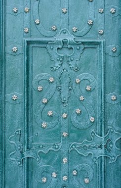 Ferforje kapı arka plan yeşil