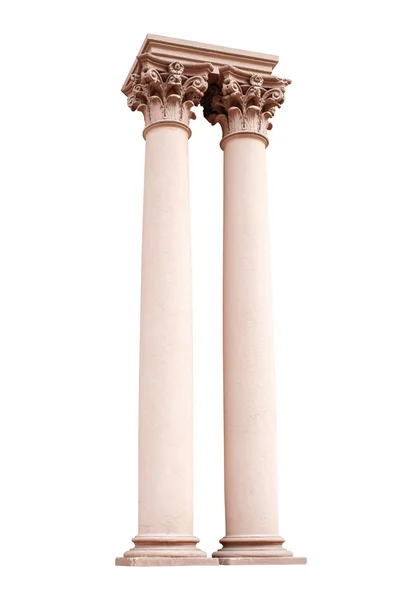 Colonne architettoniche isolate su sfondo bianco — Foto Stock