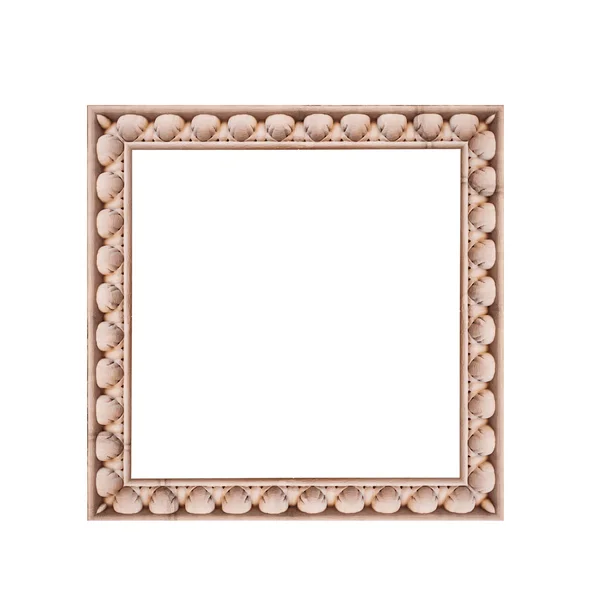 Square frame isolated on a white background stone — Stock Photo, Image