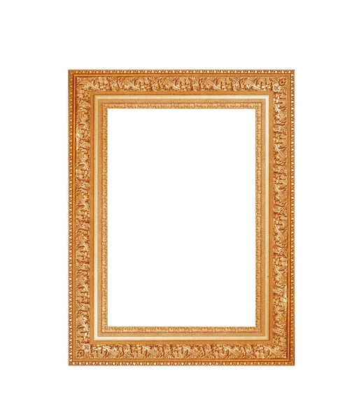 Gouden frame op een witte achtergrond — Stockfoto