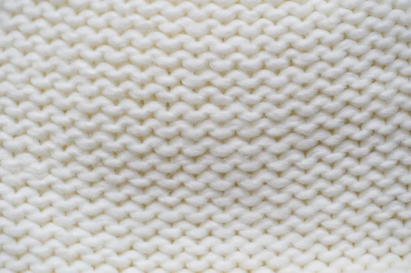 Texture of white knitted garments purl loop — Stock Photo, Image