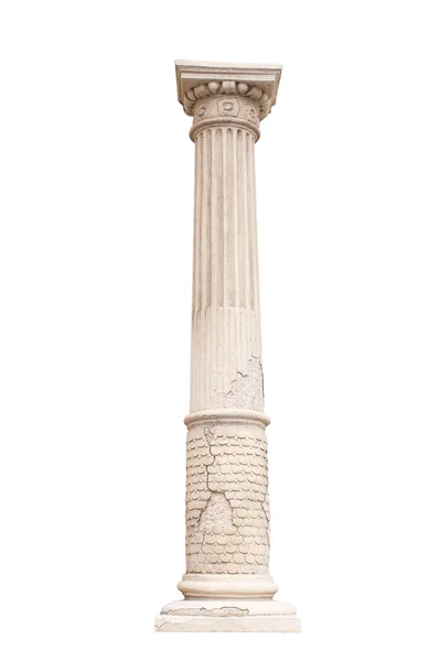 Coluna arquitetônica isolada sobre fundo branco — Fotografia de Stock