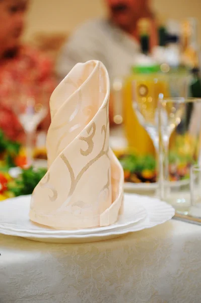 Configuração de mesa festiva para festa de casamento — Fotografia de Stock