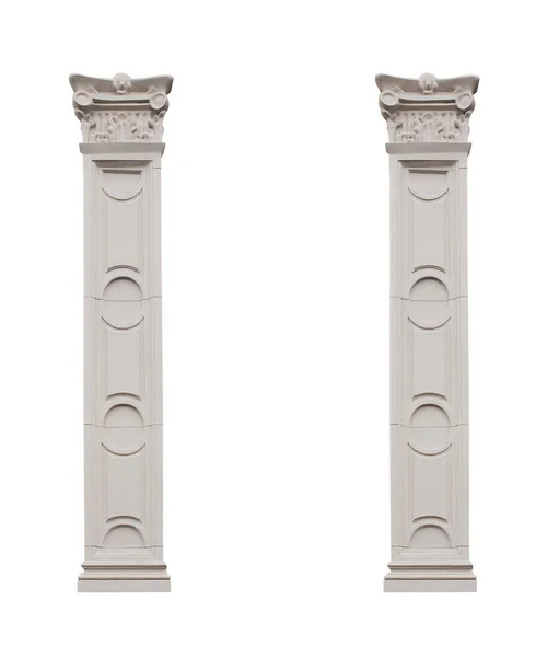 Beautiful pillars isolated on white background — Stock Photo, Image