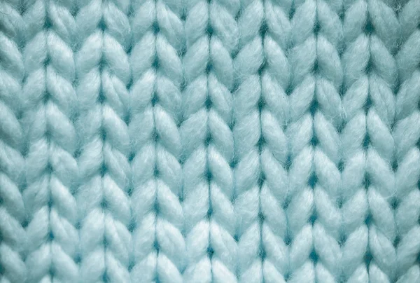 Blue knitted textured background — Stock Photo, Image