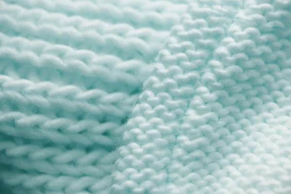 Blue wool knitted texture — Stock Photo, Image