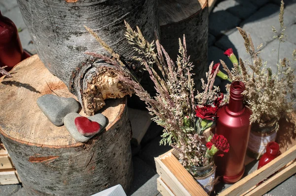 Beau décor de mariage pour une séance photo — Photo