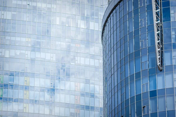 Glas hög upphov bygga skyskrapa kommersiella moderna staden för framtiden — Stockfoto